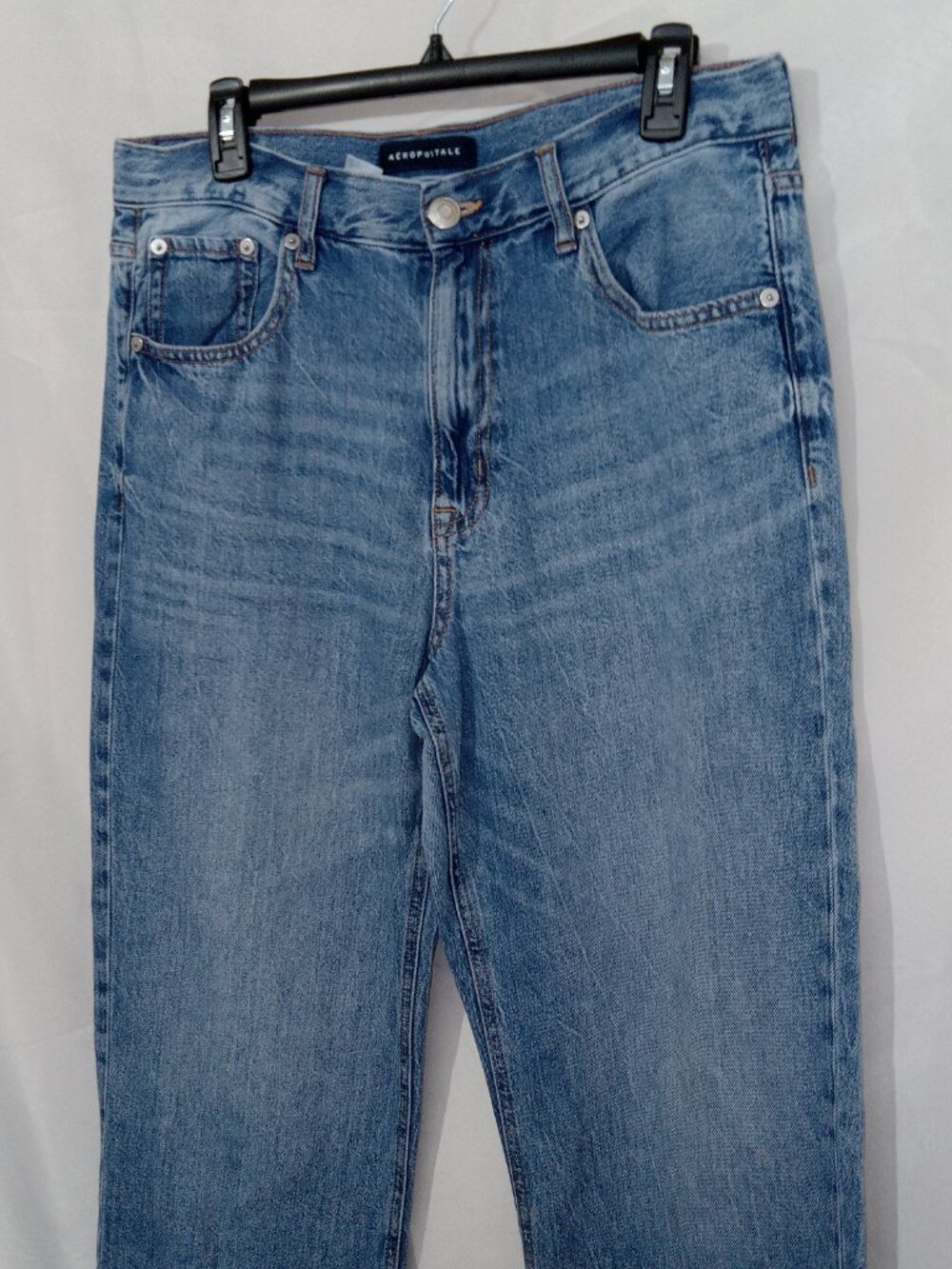 AEROPOSTALE 90s Baggy Jeans Women’s Size 10 Super High Rise Light Wash Denim - Picture 2 of 12